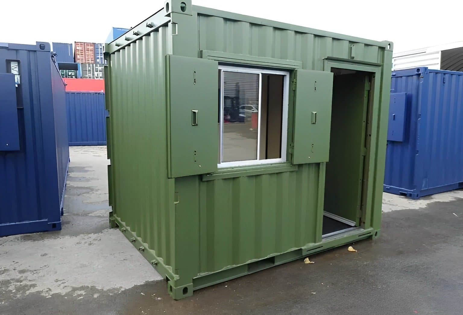 10ft Shipping Container Office – Portable Corten Steel Workspace Unit