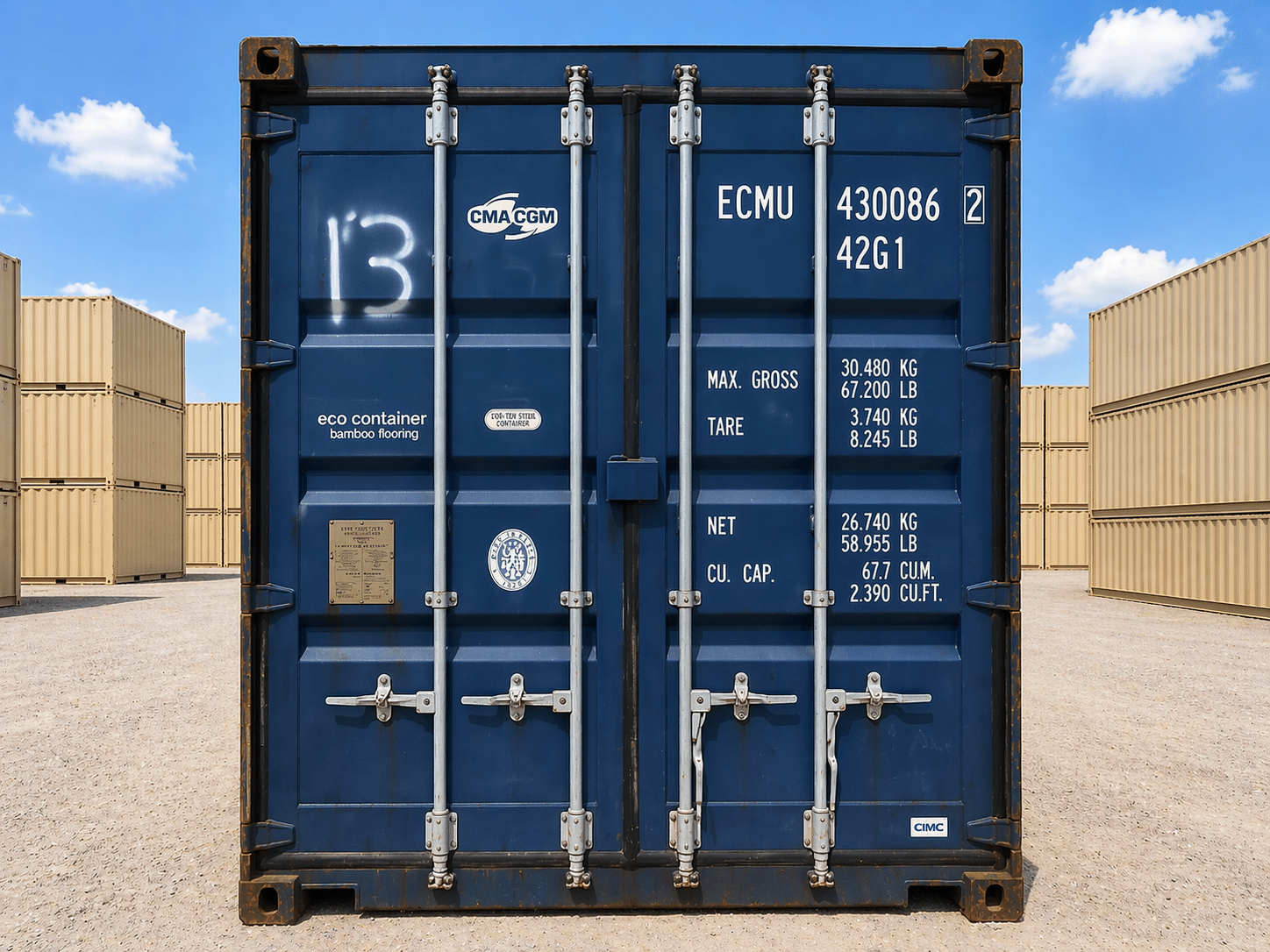40ft Standard Wind and Watertight Shipping Container for Sale - Image 5