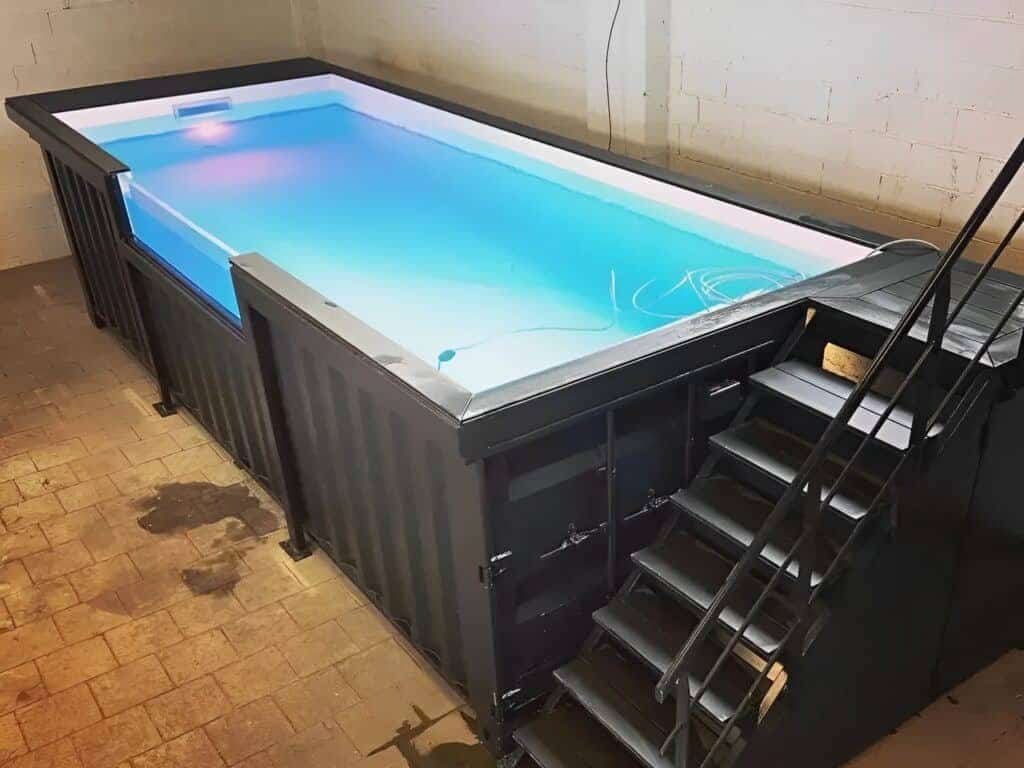 20ft Shipping Container Swimming Pool with Convenient Side Staircase - Image 3