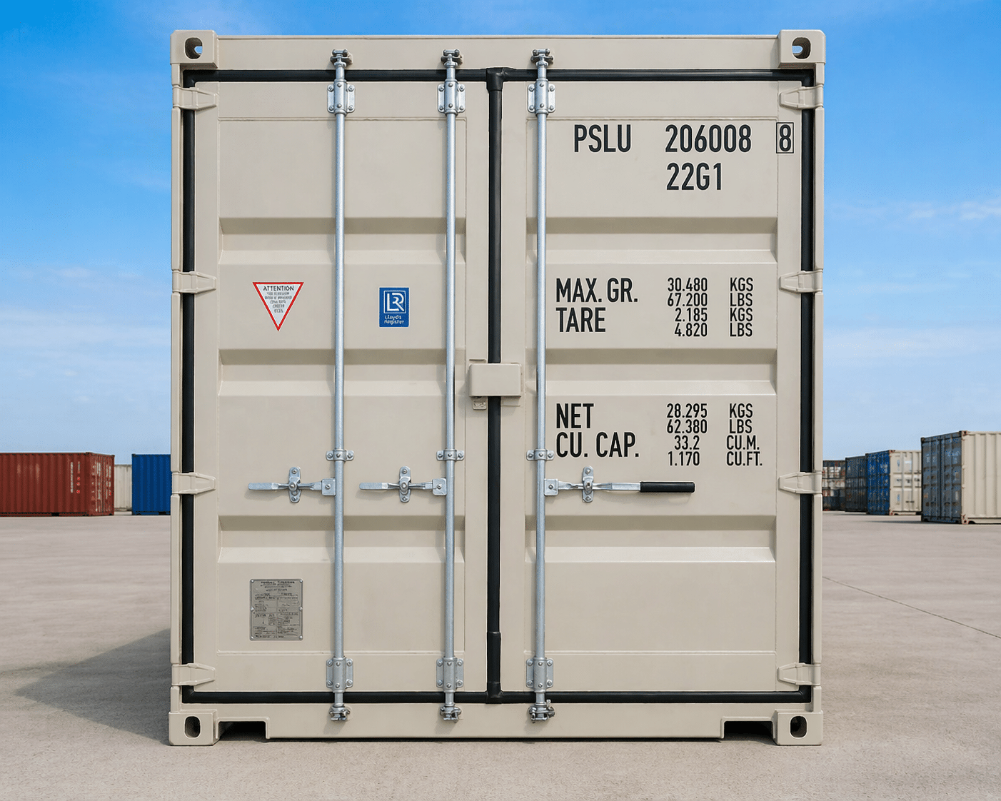 20ft White Shipping Container for Sale – New One Trip ISO Certified - Image 2