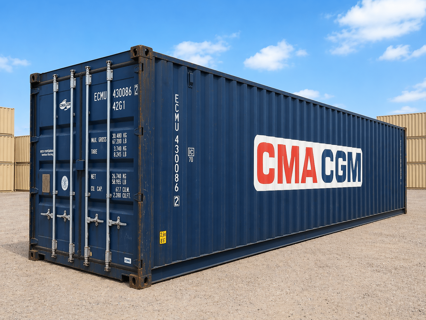 40ft Standard Wind and Watertight Shipping Container for Sale - Image 3