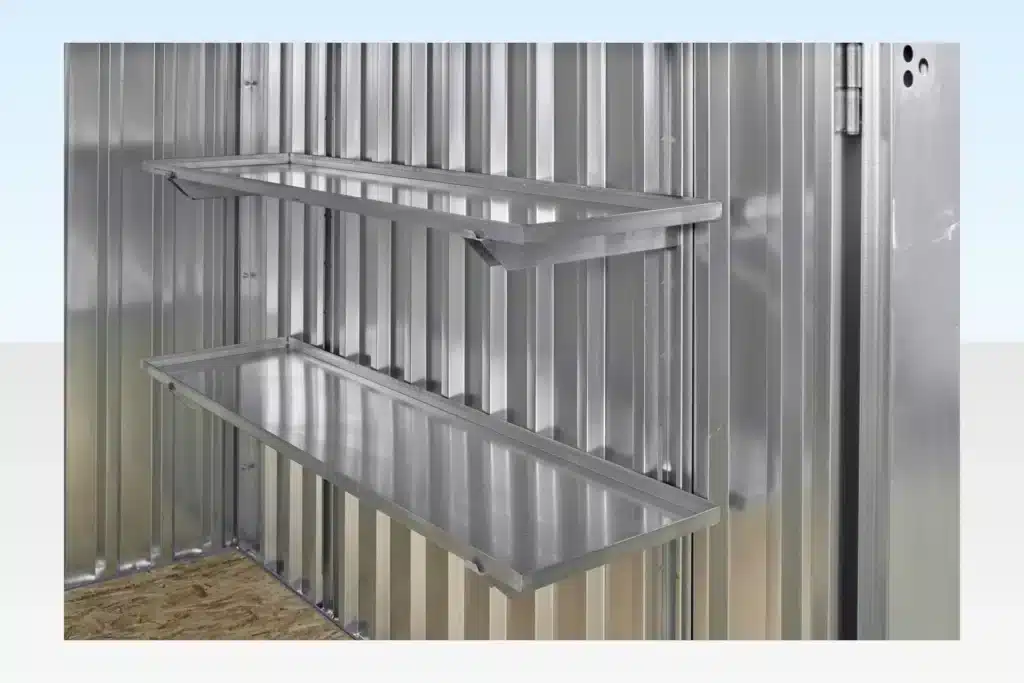 3M X 2.1M Flat Pack Storage Container – Galvanised - Image 2