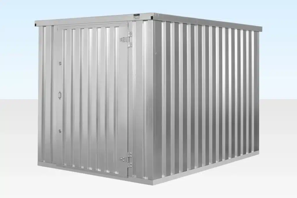 3M X 2.1M Flat Pack Storage Container – Galvanised - Image 4