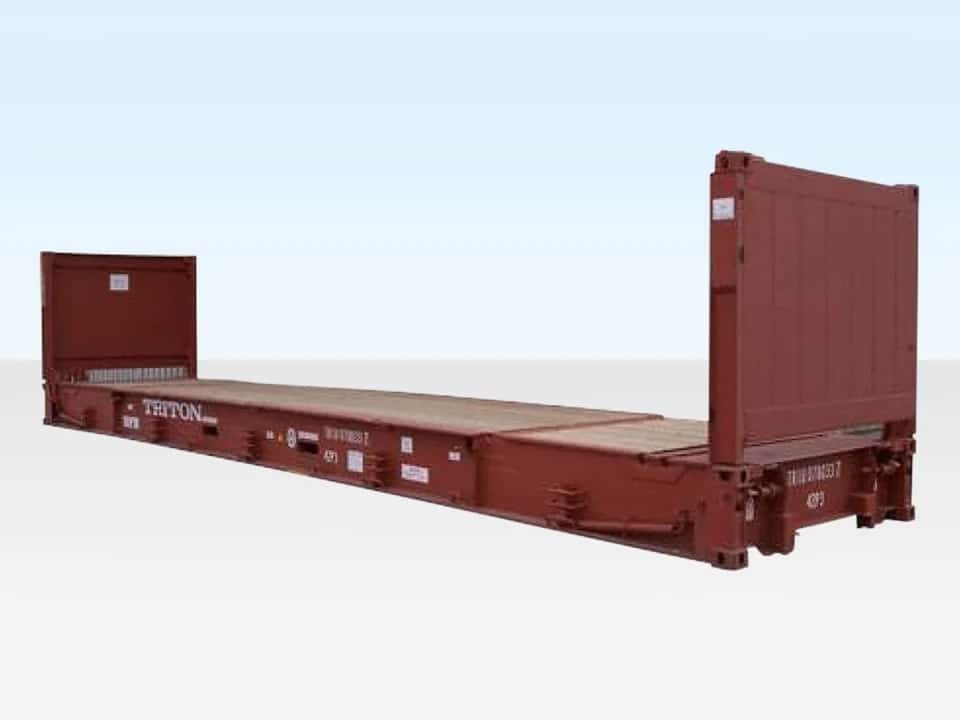 40Ft X 8Ft Used Flat Rack Shipping Container - Image 2