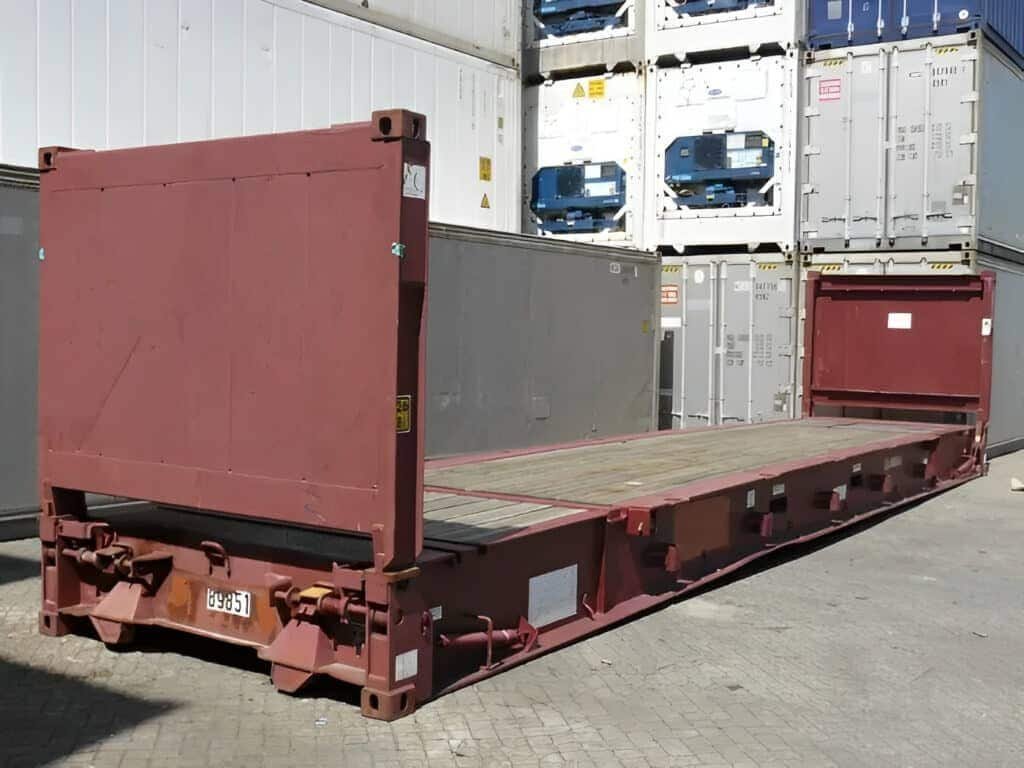 40Ft X 8Ft Used Flat Rack Shipping Container - Image 4