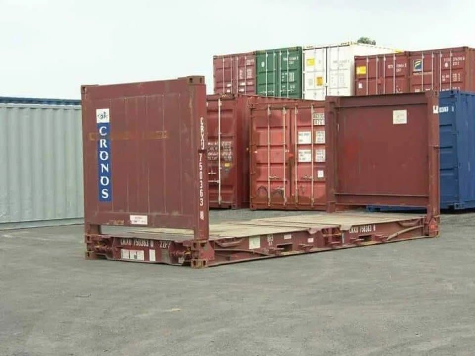 40Ft X 8Ft Used Flat Rack Shipping Container - Image 4