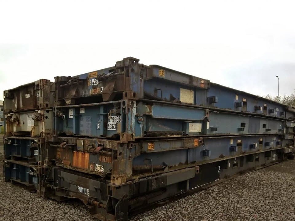 40ft x 8ft Used Shipping Container – Flat-Rack - Image 2