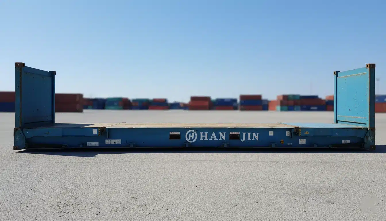 40ft Used Flat Rack Shipping Container for Sale - Image 3