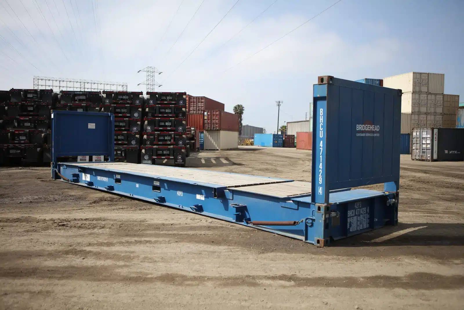 40ft Used Flat Rack Shipping Container for Sale - Image 5